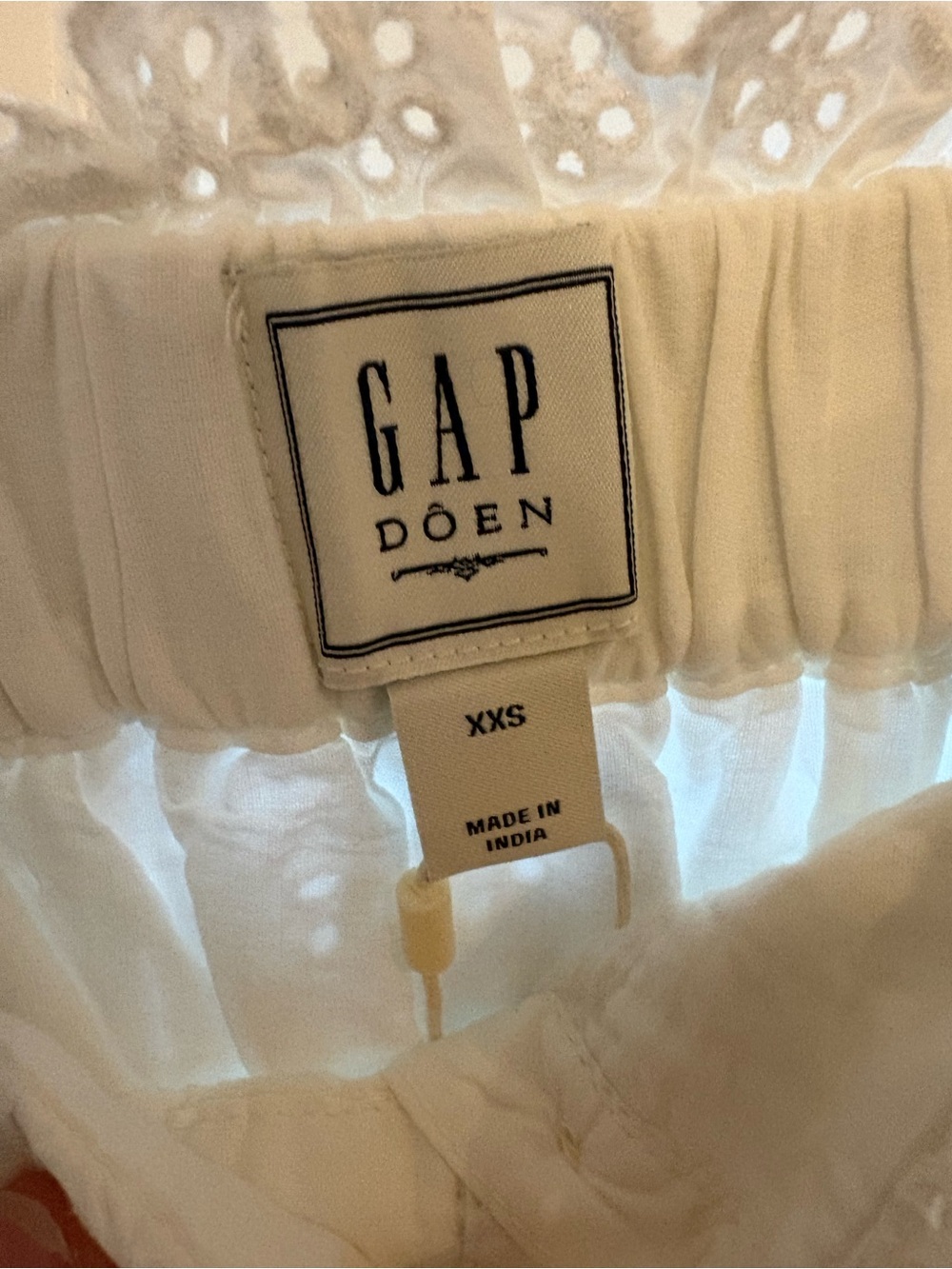 NWT Gap x Doen White Eyelet Tiered Midi Dress - Picture 5 of 6